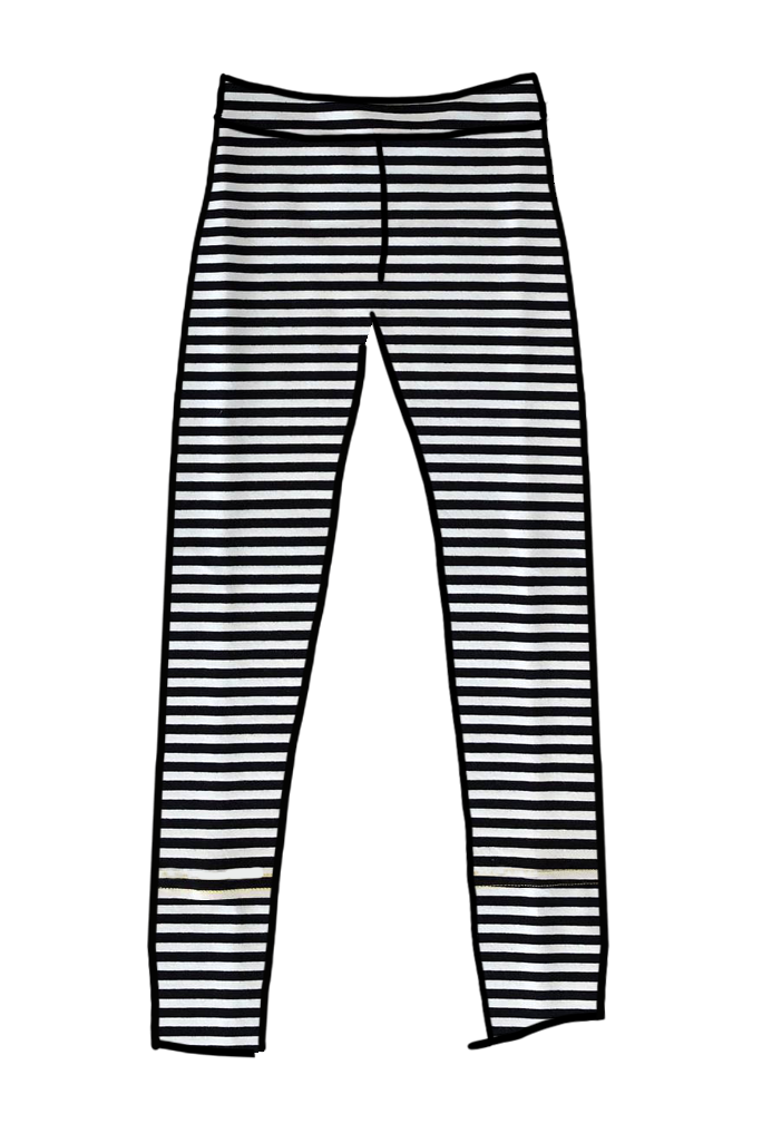 Black and white striped leggings hotsell